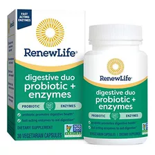 Renew Life Digestive Duo Probiótico + Enzimas; El Probióti