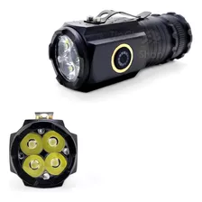Mini Lanterna Edc Tática 3 Leds T12 Usb Jws 9.500.000 Lumens
