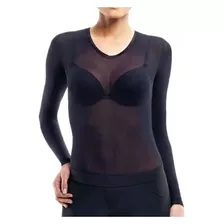 Blusa Segunda Pele Loba Lupo Manga Longa Fio 40 Gola V-00800