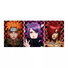 Poster Lenticular 3d Nagato Pain Konan Yahiko Akatsuki