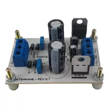 Placa Fonte Simétrica Regulada Pre Amplificador +/-12vdc 2a