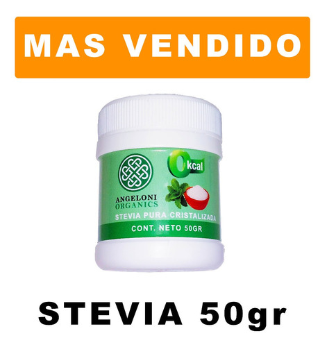 Stevia 50gr + Dosificador Pura Stevia Vegana Natural