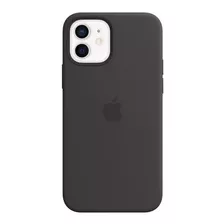 Funda Silicona Con Carga Inalámbrica Apple Silicona Magsafe Negro Con Diseño Negro Para Apple iPhone iPhone 12,iPhone 12 Pro