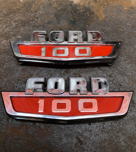 Emblemas Laterales De Cofre Ford Pickup 1962 1963 1964 Foto 2