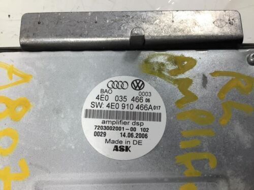 Audi A8 2007 Audio Radio Stereo Amplifier Amp Factory Ttl Foto 7