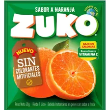 Jugo Zuko En Polvo Sabor Naranja X 50 Sobres