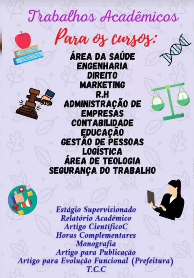 Trabalhos Acadêmicos E Escolares / Tcc, Slide E Outros.