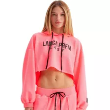 Moletom Oversized Easy Lança Perfume In23 Rosa Feminino