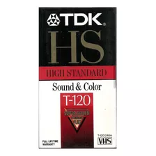 Fita De Vídeo Vhs Tdk T-120 Original Lacrada