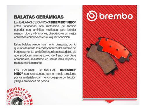 Balatas Ceramicas Del Mercedes-benz Gle400 16 Al 19 Brembo Foto 5