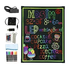 Hosim Led Tablero De Escritura De Mensaje32x24 Efecto De Neo