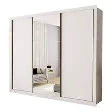 Guarda-roupa Casal 3 Portas 6 Gavetas Branco - Minastex