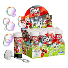 Caixa 12 Brinquedos De Sabão Futebol Vermelho Festa Infantil