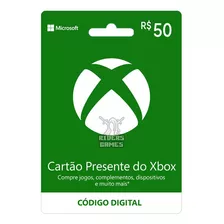 Cartão Vale Presente Xbox R$50 Brasil - 25 Dígitos Digital