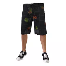 Bermuda Água Boardshorts Gangster Surf Floral Xadrez 12838