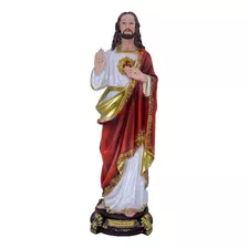 Imagem Sagrado Coração De Jesus 22 Cm - Resina Premium