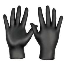 Guantes De Nitrilo Descartables Negro Talle L X 50 Pares