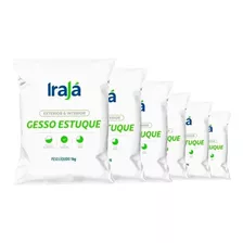 Kit 8 Pacotes Gesso Estuque 1kg Irajá