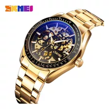 Reloj Mecánico De Acero Inoxidable Hueco Skmei Para Hombre