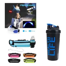 Caramañola Deportiva + Riñonera Running + Brazalete Led