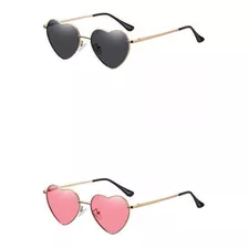 5pz Gafas De Sol Corazón Accesorios Moda Niñas Mujer Lentes