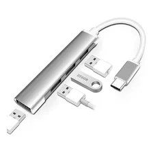 Adaptador Hub Usb Tipo-c 4 Puertos En 1 Computadora Win Mac