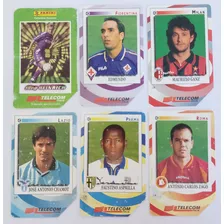 Futebol 6 Cartões Telefônicos Antigos Itália Edmundo, Zago