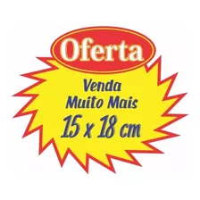 Cartaz Splash 15x18 100 Und Oferta Amarelo Mercado Promoção