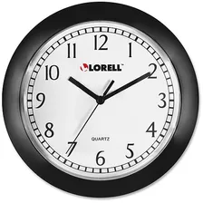 Lorell 9 De La Ronda De Perfil Negro Reloj De Pared