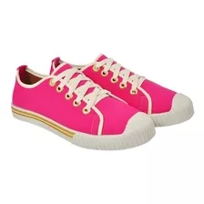 Tenis Feminino Casual Pink Capri Com Biqueira Star 