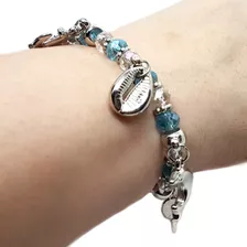 Pulseira Feminina De Iemanjá Rainha Do Mar Orixá Ajustável