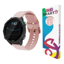 Pulseira De Silicone Colorido 20mm Marca 123smart Compativel Com Garmin Forerunner 158 245 245 Music 55 645 645 Music Move3 S40 Venu Vivomove Venu Sq Vivoactive3 Cor - Rosa