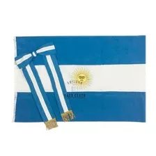 Bandera Argentina De Ceremonia Jardin * Con Moño * Oficial