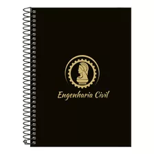 Caderno Colegial Profissões Preto Gold 15 Matérias