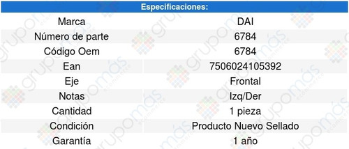 Base Amortiguador Frontal Mercury Lynx 81-87 Dai Foto 3