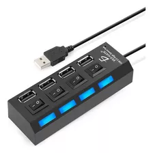 Adaptador Puerto Multi Usb 4salidas Switchapagador Luz Rapid