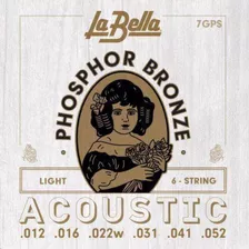 Cuerda De Guitarra La Bella Phosphor Bronze 12-52