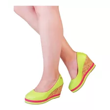 Sapato Scarpin Plataforma Meia Pata Moda Confort Blogueira