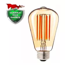 10 Lâmpada Filamento Led Retrô Vintage Quente St64 400lumens