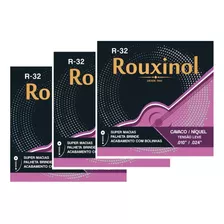 Kit 3 Encordoamentos Aço Cavaco Cavaquinho Leve Rouxinol R32