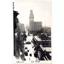 Postal Ca 1935. Montevideo, Calle Sarandí, Sin Circular