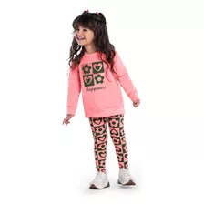 Conjunto Kyly Infantil Moletom Felpad Feminino Inverno 1 A 8