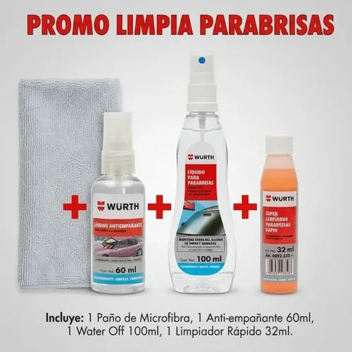 Wurth Promo Kit Limpia Parabrisas y Vidrios