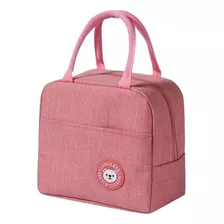 Bolsa Térmica Marmita De Mão Lancheira Fitness Trabalho Cor Rosa