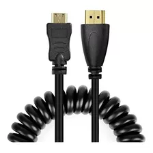 Ucec Cable Mini Hdmi En Espiral De 11.81 / 30 Cm A Hdmi Com