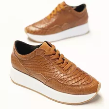 Tenis Sneaker Deportivo Casual Comodos Mujer Ligero Piel