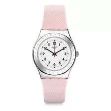 Reloj Swatch Mujer Irony Pink Reflexion Yls200 Color De La Malla Rosa Claro Color Del Bisel Plateado Color Del Fondo Blanco