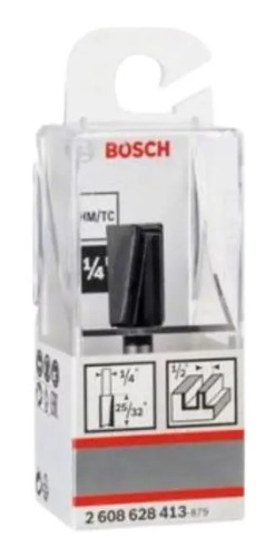 Fresa Ranuras Rectas Dos Filos Bosch 1/2 Para Fresadora