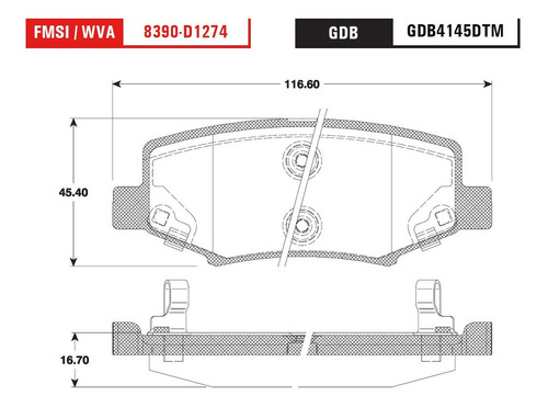 Kit Balatas D/t Ceramica Trw Wrangler 3.8 2008 Foto 3