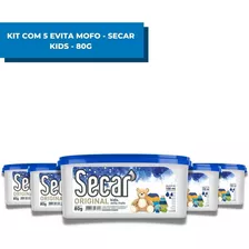 Kit Com 5 Anti Mofo Desumidificador Secar Original Kids 80g